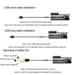 WIFI Mobile Phone 2K Ultra-Clear 360-Degree Rotating Driving Recorder, USB Short Line, Cigarette Lighter, Step-down Line