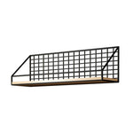 Household Large Non-Punching Organizer Wall Hanging Shelf, Black Basic Model, Black Wooden Ball With Tissue Box