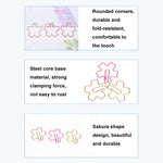 Metal Special-shaped Paper Clips File Classification And Storage Paper Clips, 10pcs /Box Sakura