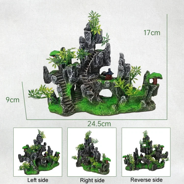 Resin Aquarium Fish Tank Landscaping Simulation Wigwam Decoration