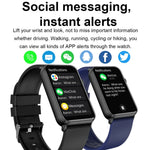 Smart Watch Ring ECG Temperature Heart Rate Blood Pressure Health Bluetooth Talking Watch, Black Silicone, Red Silicone, Blue Silicone, Black Leather, Brown Leather