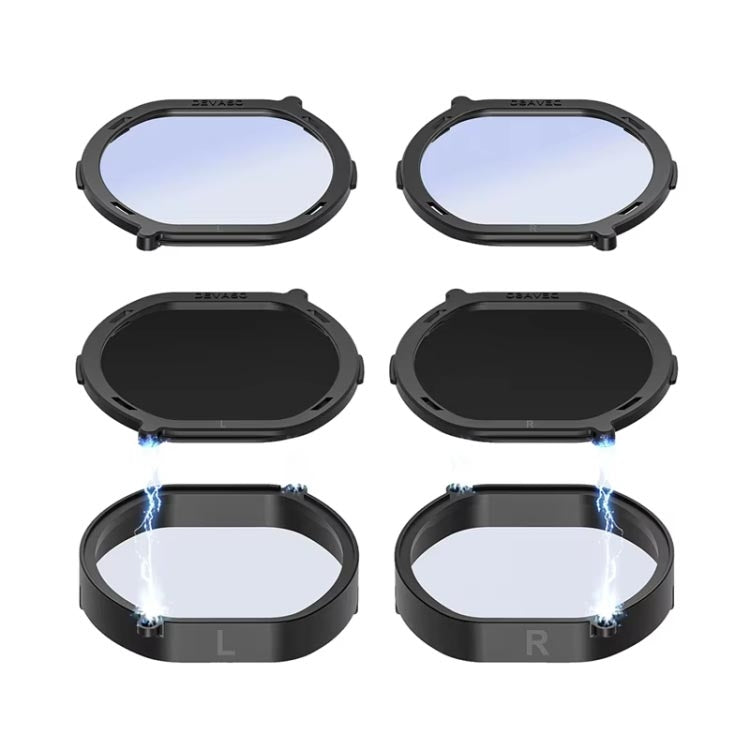 DEVASO For PlayStation VR 2 6 In 1 Magnetic Glasses Anti-Scratch Protective Cover, 6 In 1