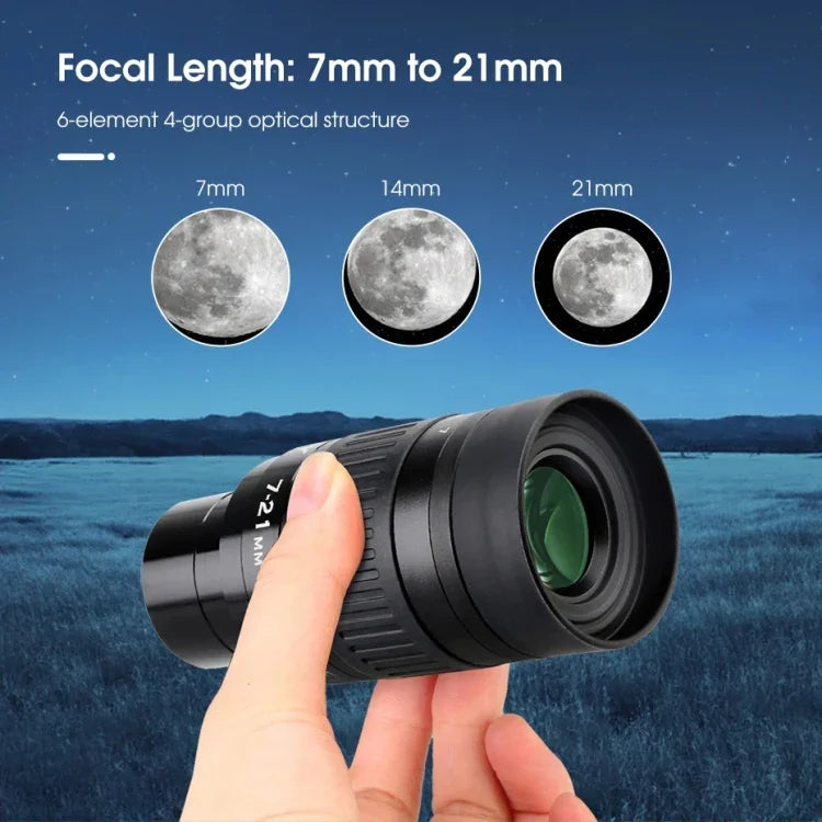 SVBONY SV135 1.25 inch 7-21mm Zoom Eyepiece, SV135