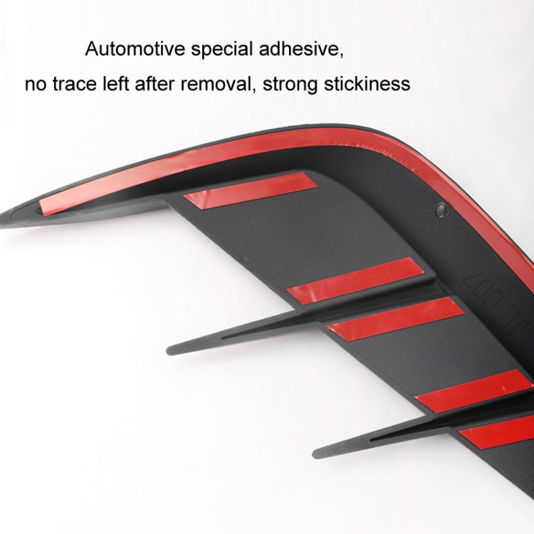 Universal Car Fender Soft Glue Decorative Car Stickers, Bright Black, Carbon Fiber
