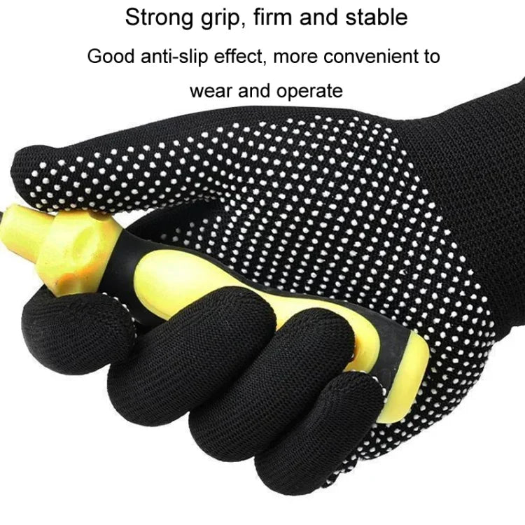 5pairs Outdoor Breathable Non-slip Particle Silicone Hiking Riding Nylon Gloves Thin Mittens