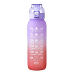 1000ml Large Capacity Tritan Water Mug Gradient Color Outdoor Sports Water Bottle