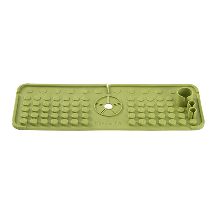 Faucet Silicone Drainage Mat Multi-functional Household Sink Countertop Anti-slip Anti-splash Storage Mat