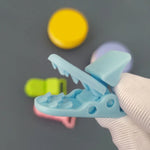 10pcs Baby Pacifier Anti-drop Chain Clips Cartoon Crocodile Clips Pacifier Clamps