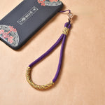 Carved Auspicious Cloud Hand-Woven Mobile Phone Anti-Lost Wrist Lanyard Key Pendant