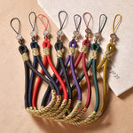 Carved Auspicious Cloud Hand-Woven Mobile Phone Anti-Lost Wrist Lanyard Key Pendant