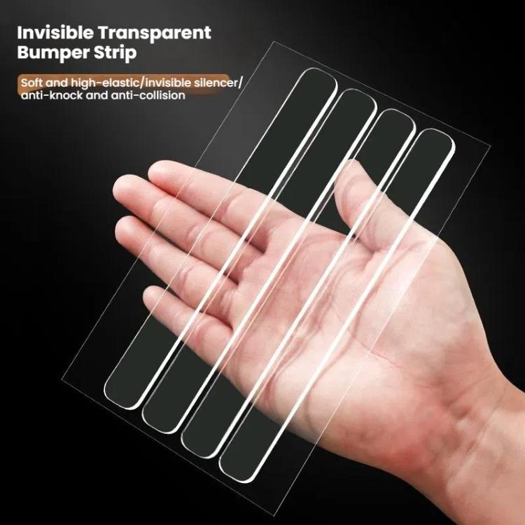 5sheets /Pack Transparent Invisible Anti-Collision Strip Self-Adhesive Pads For Cabinets Desk Corners, 35 x 10mm, 63 x 10mm, 150 x 15mm