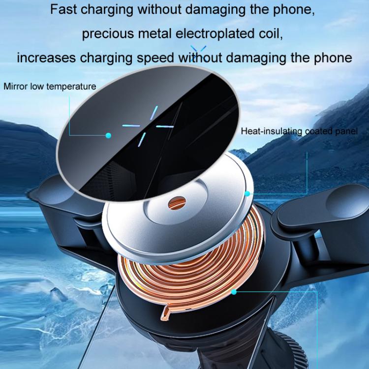 15W Mobile Phones Snap-on Car Wireless Charging Holder