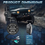 7-inch Round Refraction LED Round Headlight For Wrangler