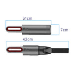Car Mini Portable Powerful Suction LED Flashing Warning Light Outdoor Lighting Vacuum Cleaner, V8