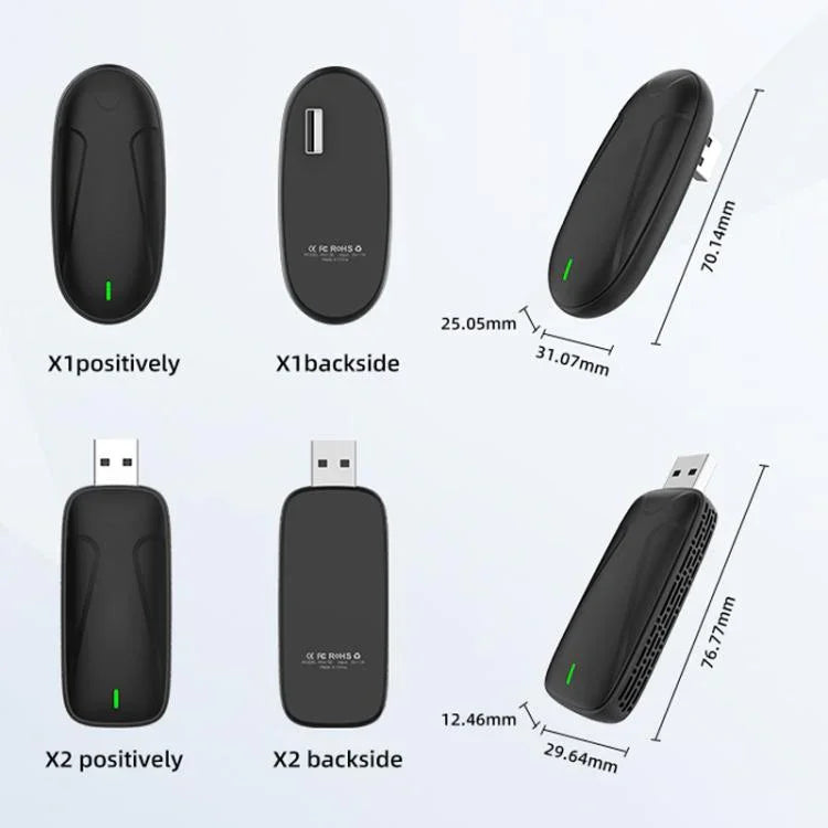 Original Carplay Wired To Wireless Box Adapter Car Connect Android Box, MINI SE X1AIR Black, MINI SE X2AIR Black