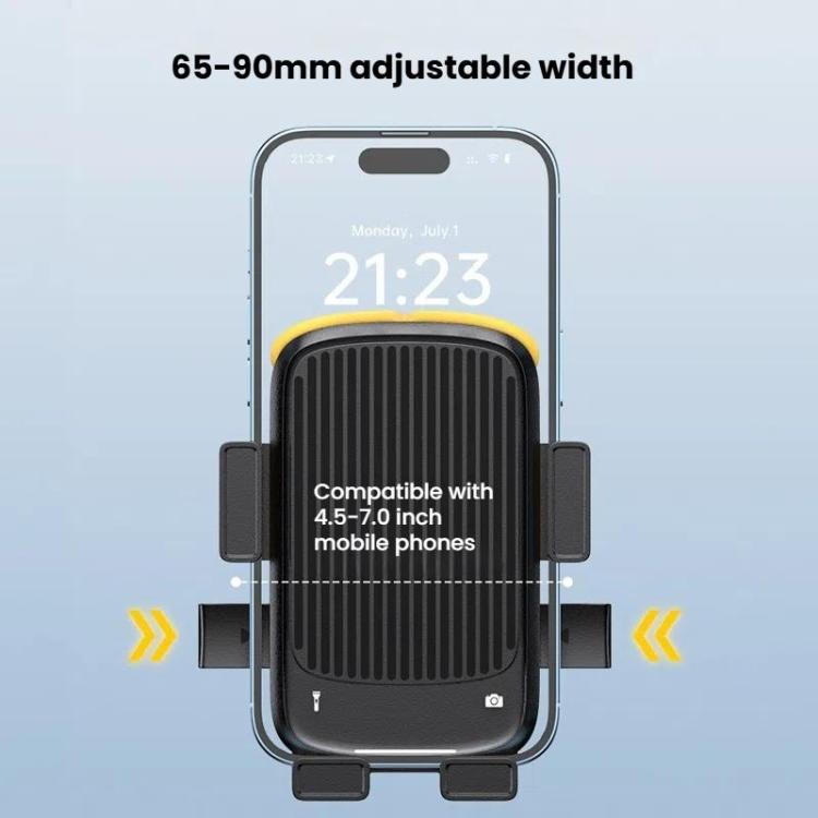 Bicycle and Motorcycle Phone Holder with Hidden Silicone Strap, Handbar, Rearview Mirror