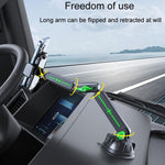 Extended Car Mechanical Arm Telescopic Cell Phone Holder Car Windshield Dashboard Large Suction Cup Navigation Mount