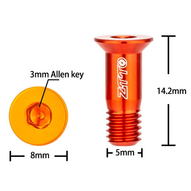 2pcs ZTTO Bicycle Rear Derailleur Sprocket Screws M5 Modified Road Mountain Derailleur Guide Wheel