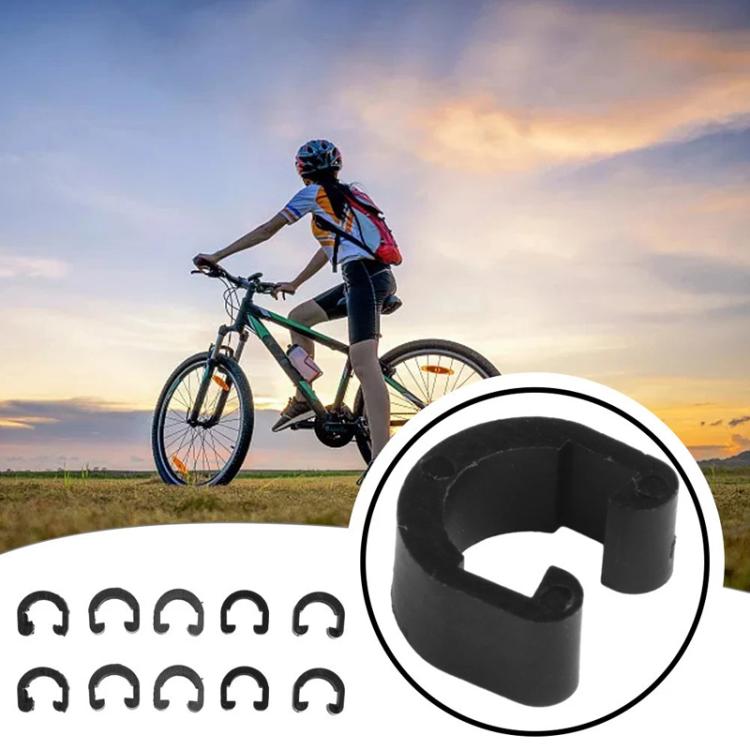 50pcs ZTTO Bicycle Plastic C-Clips Mountain Bike Shifter Cable Brake Clamps