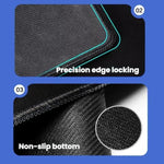 Keyboard Shortcut Desk Mat Mouse Pad Non-Slip Office Desk Pad With Computer Commands, 400x900x3mm