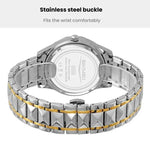 SKMEI Business Casual Watches Diamond Case Luminous Waterproof Quartz Watch, Men Silver Gold Strap Silver Dial, Men Silver Gold Strap Green Dial, Men Silver Gold Strap Black Dial, Men Silver Case Silver Dial, Men Silver Case Gray Dial                  ...