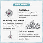 S925 Sterling Silver Heart Cross Hollow Pendant Bracelet Beads