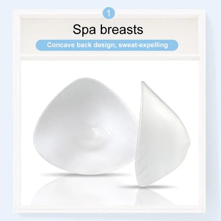 Triangle-Shaped Post-Surgical Spa Silicone Prosthetic Breasts Swimming Breasts Sports Swimwear Bra Pads, XS, S, M, L, XL, XXL, XXXL