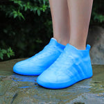 Outdoor Waterproof Non-Slip Thick Wear-Resistant Rain Shoe Covers, S 31-33, M 34-36, L 37-39, XL 40-42, XXL 43-45