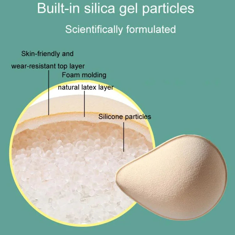 Postoperative Natural Latex Prosthetic Breasts Silicone Pellets Ultra-Light Breathable Anti-Bacterial Breast Implants, S, M, L