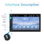 7 Inch Wired Carplay Dual Butt MP5 Player Bluetooth Big Screen Car Center Control, Standard, Standard+12 Light Camera