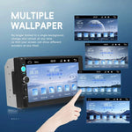7 Inch Wired Carplay Dual Butt MP5 Player Bluetooth Big Screen Car Center Control, Standard, Standard+12 Light Camera