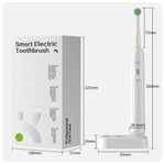 Rechargeable Electric Toothbrush for Adults 4200 RPM Rotating Brush IPX8 Waterproof Inductive Charging, Sterilized White, Sterilized Black, Regular White, Regular Black
