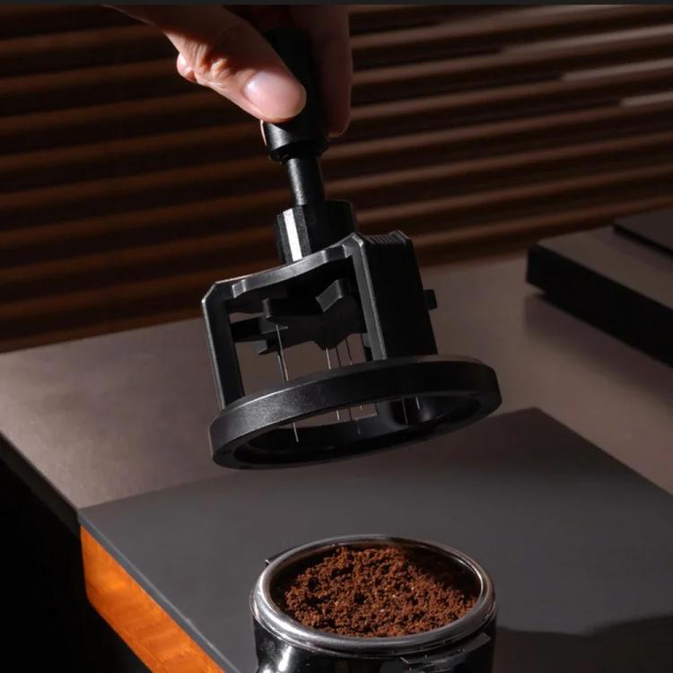 Rotating Magnetic WDT Tool for Espresso Adjustable Height Coffee Needle Distributor Coffee Grounds Fluffing Tool, 51mm, 53mm, 58mm