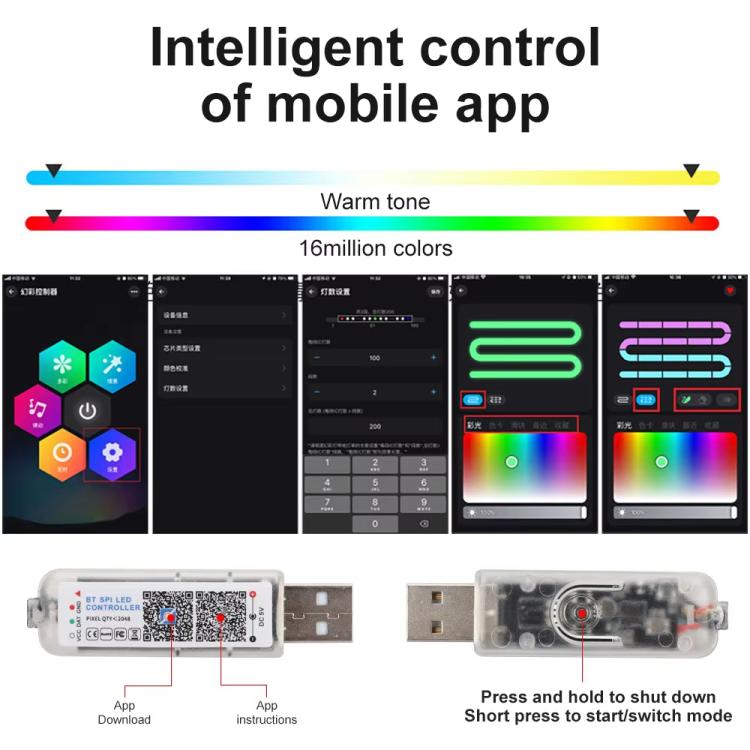 3 Control App Remote Control Colorful Car Interior Ambient Lighting Modified LED Acrylic USB Car Ambient Lighting, 110cm+75cm x 4+35cm+Footlight x 4 10 In 1, 110cm+75cm x 4+35cm 6 In 1, 110cm, 110cm x 2 2 In 1, 110cm x 3 3 In 1, 110cm x 4 4 In 1       ...