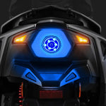 Highlight Motorcycle Rotating Brake Lights LED Tail Lights Modified Car Lights, Windmill, Gear, Bauhinia Flower, Whirlwind, Million Flowers, Compass