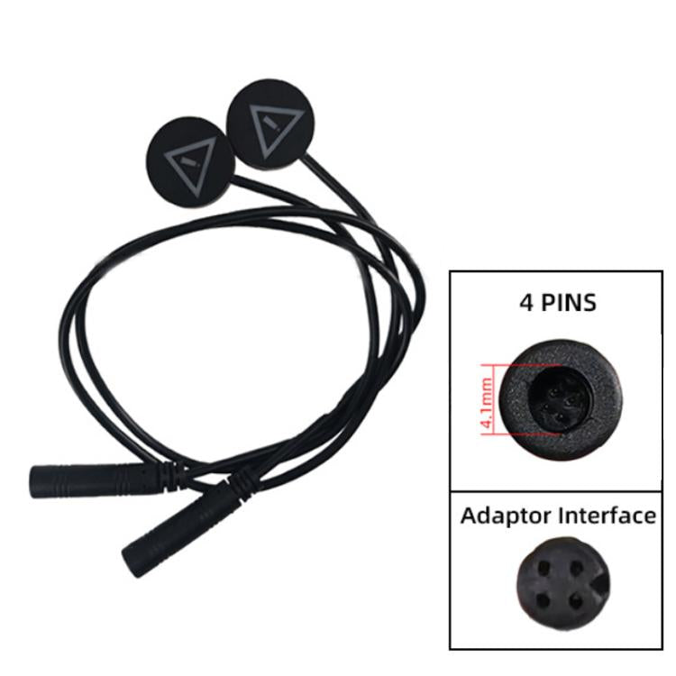General Motorcycle Blind Spot Monitoring Line Auxiliary Lens Light, 5V Car Logo Lights, 12V Triangle Light