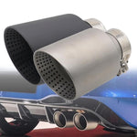 Car Inclined Stainless Steel Muffler Exhaust Pipe, 76x101mm Black, 76x101mm Silver, 76x114mm Black, 76x114mm Silver