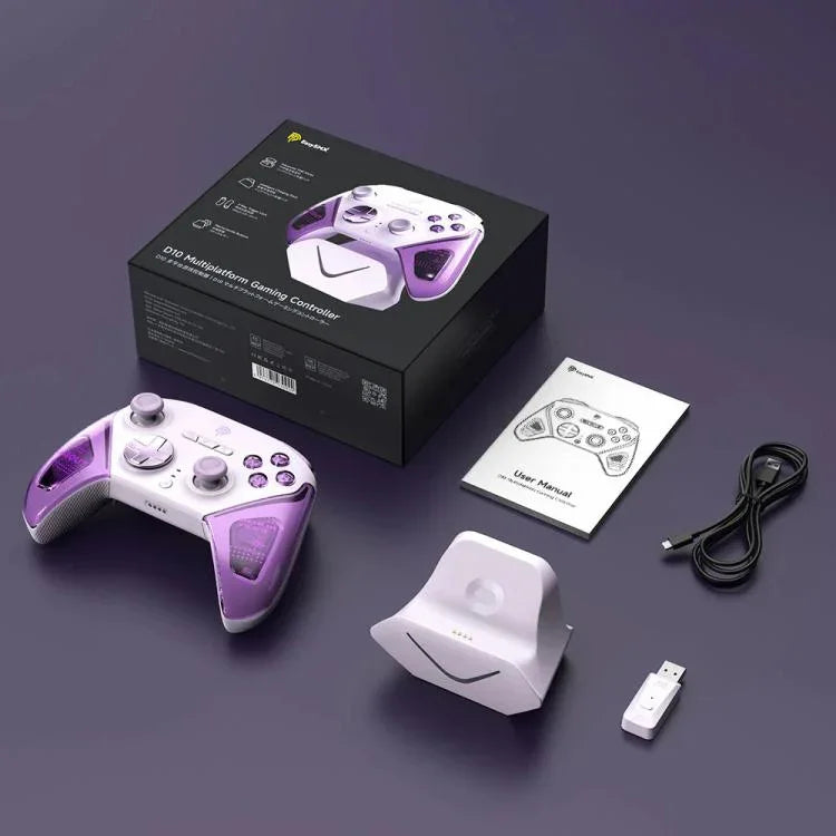 EasySMX D10 Wireless Gaming Controller with Dual-Mode Triggers & TMR Hall Effect Joysticks Charging Dock for PC/Switch/Phone/Steam