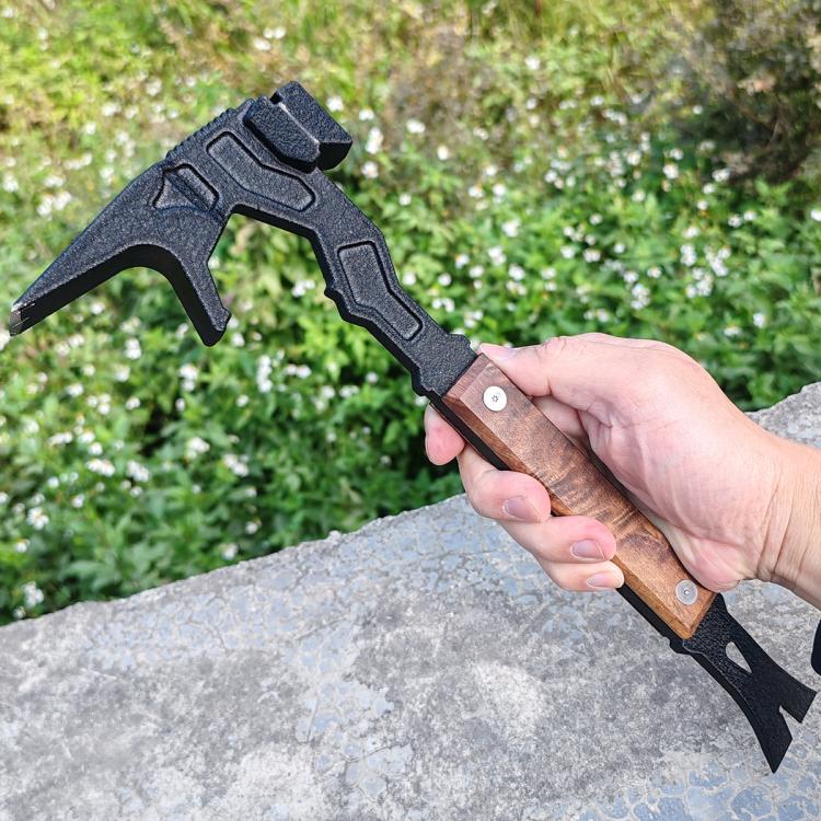 Home Outdoor Multi-Function Hammer Nail Puller Pry Bar Firefighting Demolition Tool