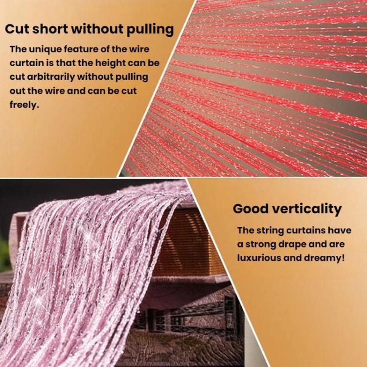 Dense Tassel Door Curtain Home Living Room Partition Decorative Curtain, 0.9 x 1.9m