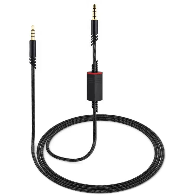 For Logitech Astro A10 / A40 / A30 2m Gaming Headset Cable Braided Audio Cable, Black Button, Black White Button, Gray Black Button, Black Tuning, Blue Tuning, Gray Tuning, Red Black Square, Black Square
