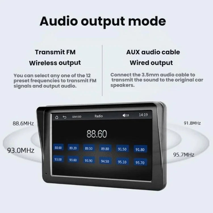 7-inch HD  Touch Screen + HD 8-light Reversing Image Wireless Carplay Car MP5 Player, X5300 With 8-light Camera