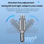 PD30W Car Charger With Retractable Cable, TYPE-C+8 Pin, TYPE-C+TYPE-C, 8 Pin+8 Pin