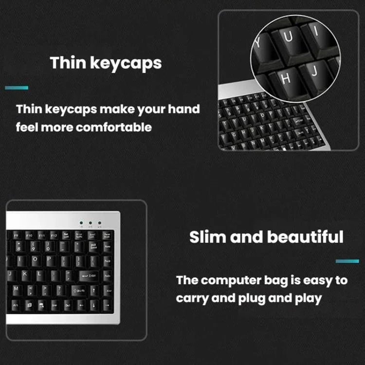 Little Kangaroo DS-9821 DS-911 Laptop Industrial Wired Keyboard And Mouse Set, USB, PS2