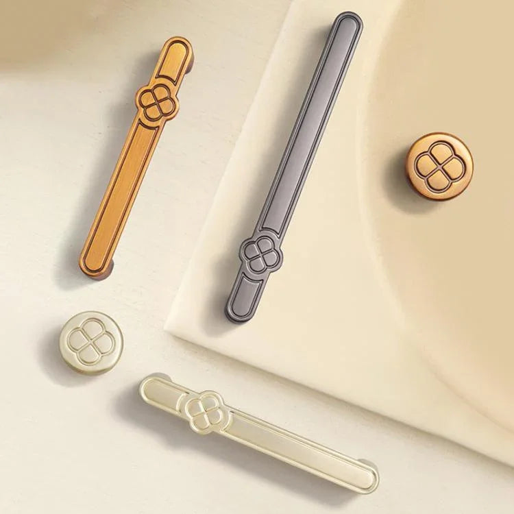 Vintage Flower Cabinet Door Handle Zinc Alloy Handle For Drawers Wardrobes, Single Hole Coffee, 96mm Coffee, 128mm Coffee, Single Hole Grey, 96mm Grey, 128mm Grey, Single Hole Brushed Copper, 96mm Brushed Copper, 128mm Brushed Copper