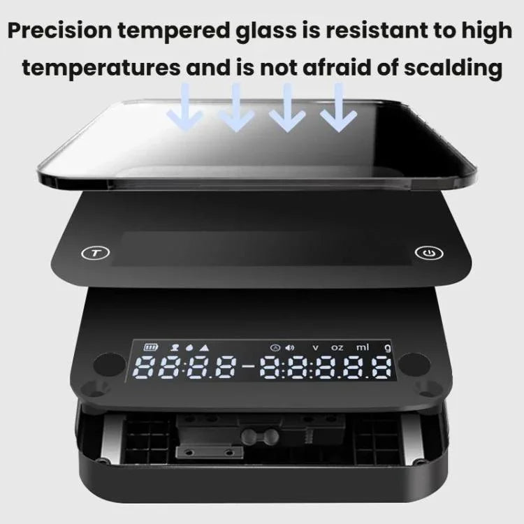 CAFE RHYME 311 Smart Electronic Scale For Pour-Over Coffee Mini Multifunctional Timing Kitchen Scale