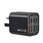 50W 3USB+3Type-C 6 Ports Fast Charging Cell Phone Charger, EU Plug (Black), EU Plug (White), EU Plug (Yellow), US Plug (Black), US Plug (White), US Plug (Yellow), UK Plug (Black), UK Plug (White), UK Plug (Yellow)