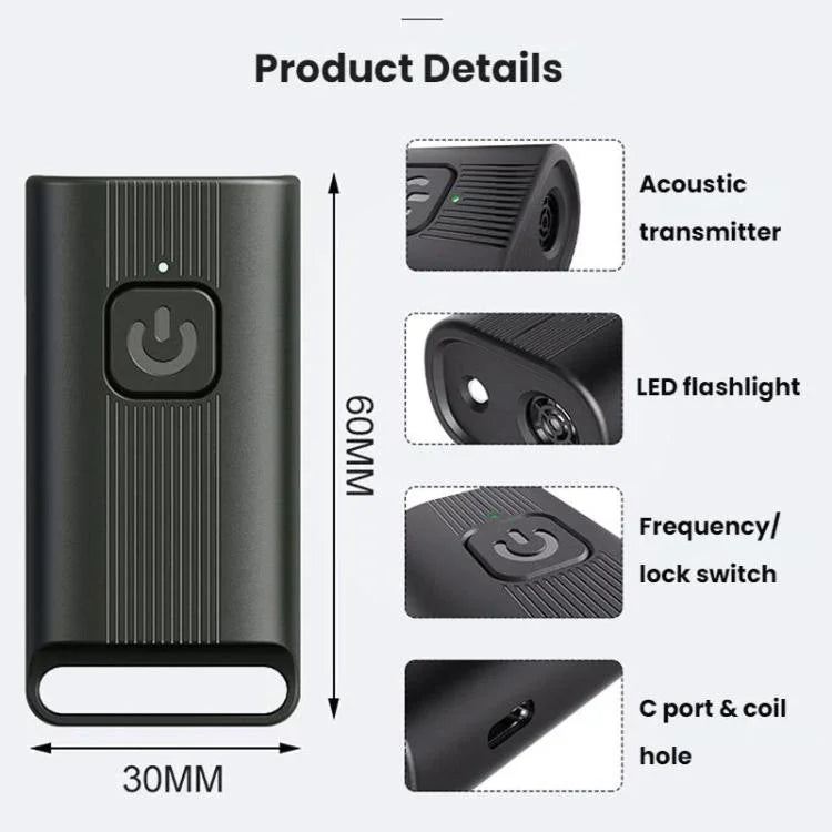 Mini Outdoor High-power Long-distance Training Ultrasonic Dog Repeller