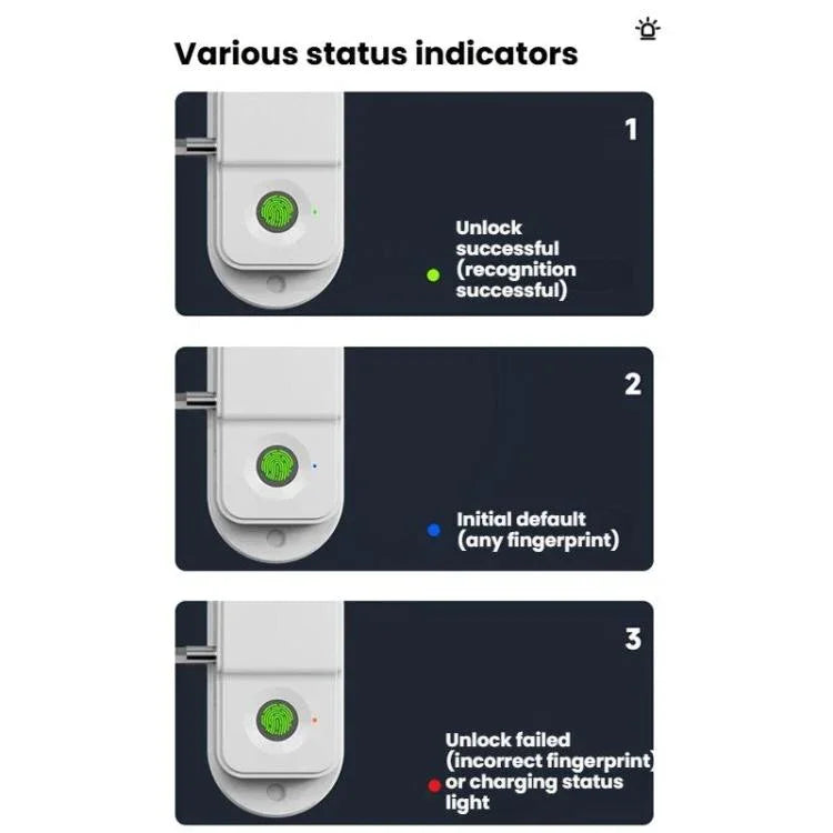 Fingerprint Child Safety Lock Window Fridge Positioner Restrictor