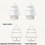 Christmas Tree Mist USB Aromatherapy Machine Colorful Atmosphere Light